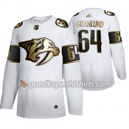 Nashville Predators Mikael Granlund 64 Adidas 2019-2020 Golden Edition Wit Authentic Shirt - Mannen